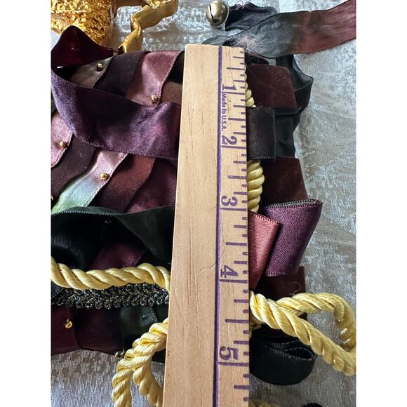 Katherine's Collection Wayne Kleski Christmas Stocking ribbon woven 24” velvet - Picture 15 of 16